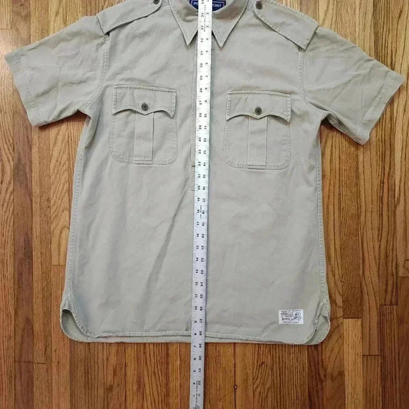 Ralph Lauren Vintage Mens Safari Utility Shirt Size S Vintage Polo Sport Tan - Picture 5 of 6